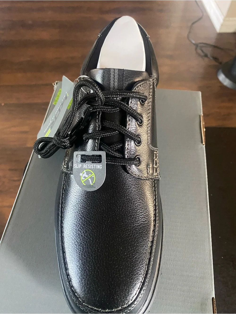 Nunn Bush Black Slip-Resistant Lace-Up Oxfords